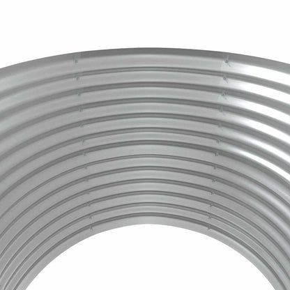 Garden Raised Bed Galvanised Steel 100x100x68 cm Silver