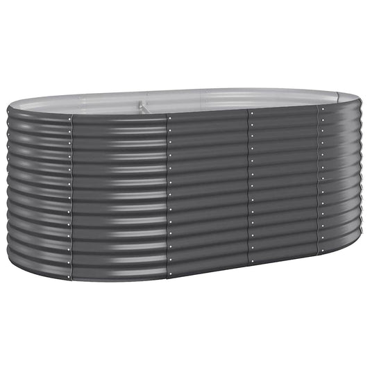 Garden Raised Bed Galvanised Steel 175x100x68 cm Anthracite