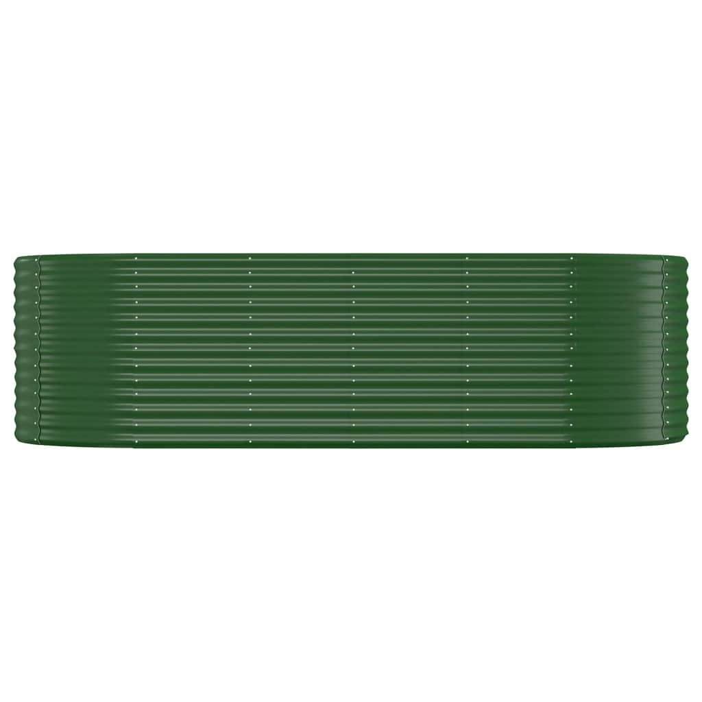 Garden Raised Bed Galvanised Steel 249x100x68 cm Green