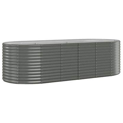 Garden Raised Bed Galvanised Steel 249x100x68 cm Grey
