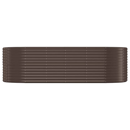 Garden Raised Bed Galvanised Steel 249x100x68 cm Brown