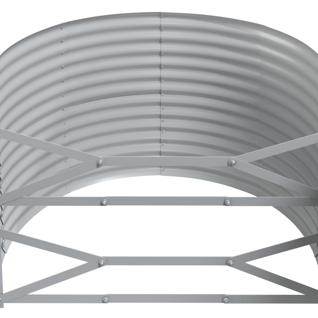 Garden Raised Bed Galvanised Steel 249x100x68 cm Brown
