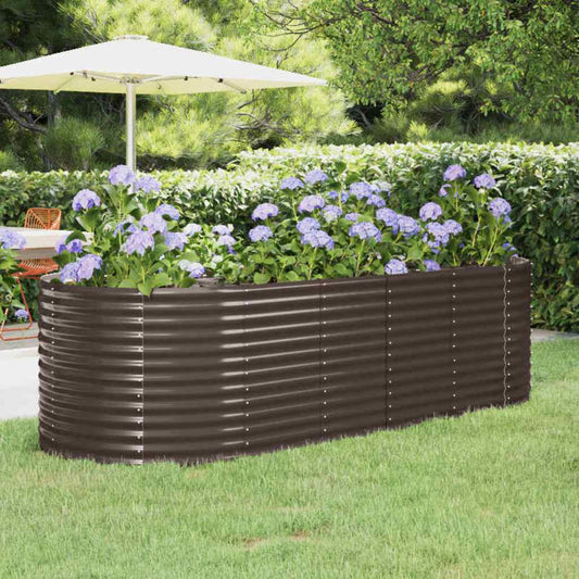 Garden Raised Bed | Brown | Powder-coated steel | Large | Tough