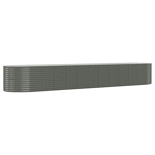 Garden Raised Bed | Grey | Powder-coated steel | Large | Durable