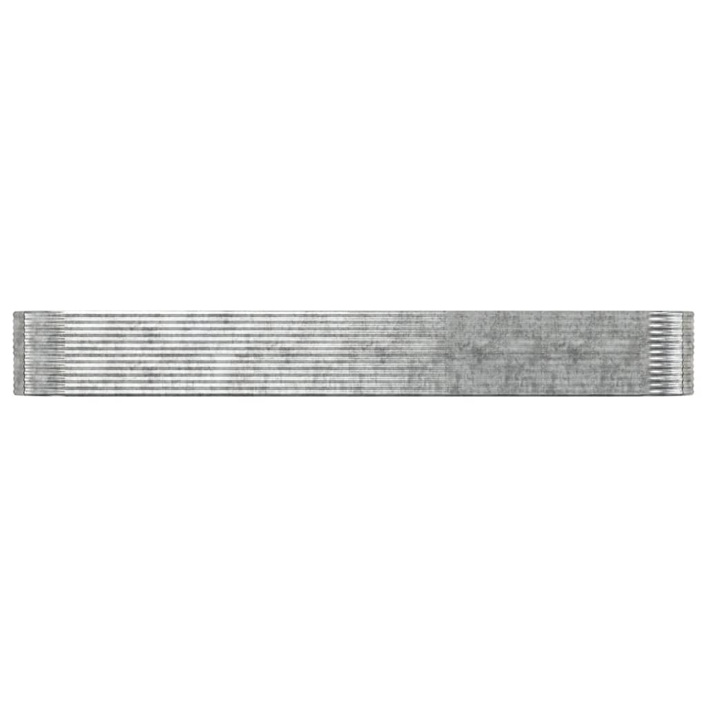 Garden Raised Bed Silver 554x100x68 cm Powder-coated Steel