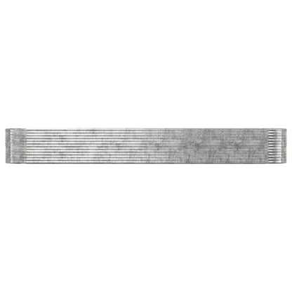 Garden Raised Bed Silver 554x100x68 cm Powder-coated Steel