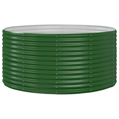 Garden Raised Bed Green 140x140x68 cm Galvanised Steel