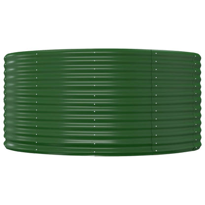 Garden Raised Bed Green 140x140x68 cm Galvanised Steel