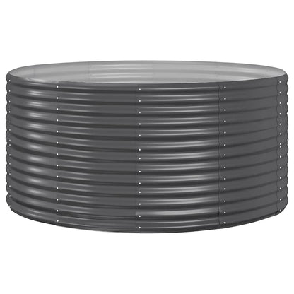 Garden Raised Bed Anthracite 140x140x68 cm Galvanised Steel