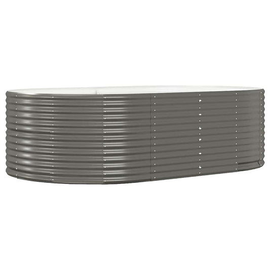 Garden Raised Bed | Grey | Powder-coated steel | Large | Durable