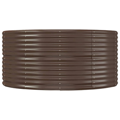 Garden Raised Bed Brown 212x140x68 cm Galvanised Steel
