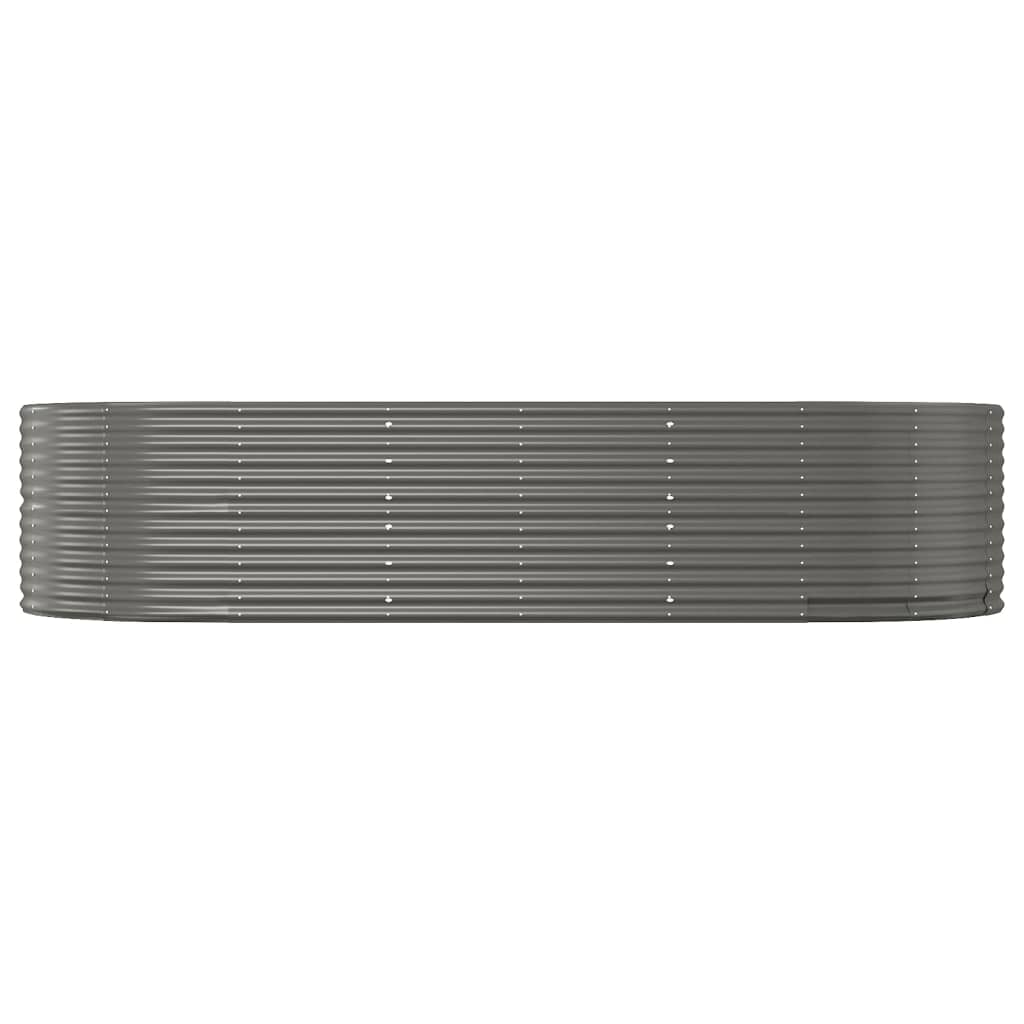 Garden Raised Bed Grey 291x140x68 cm Galvanised Steel