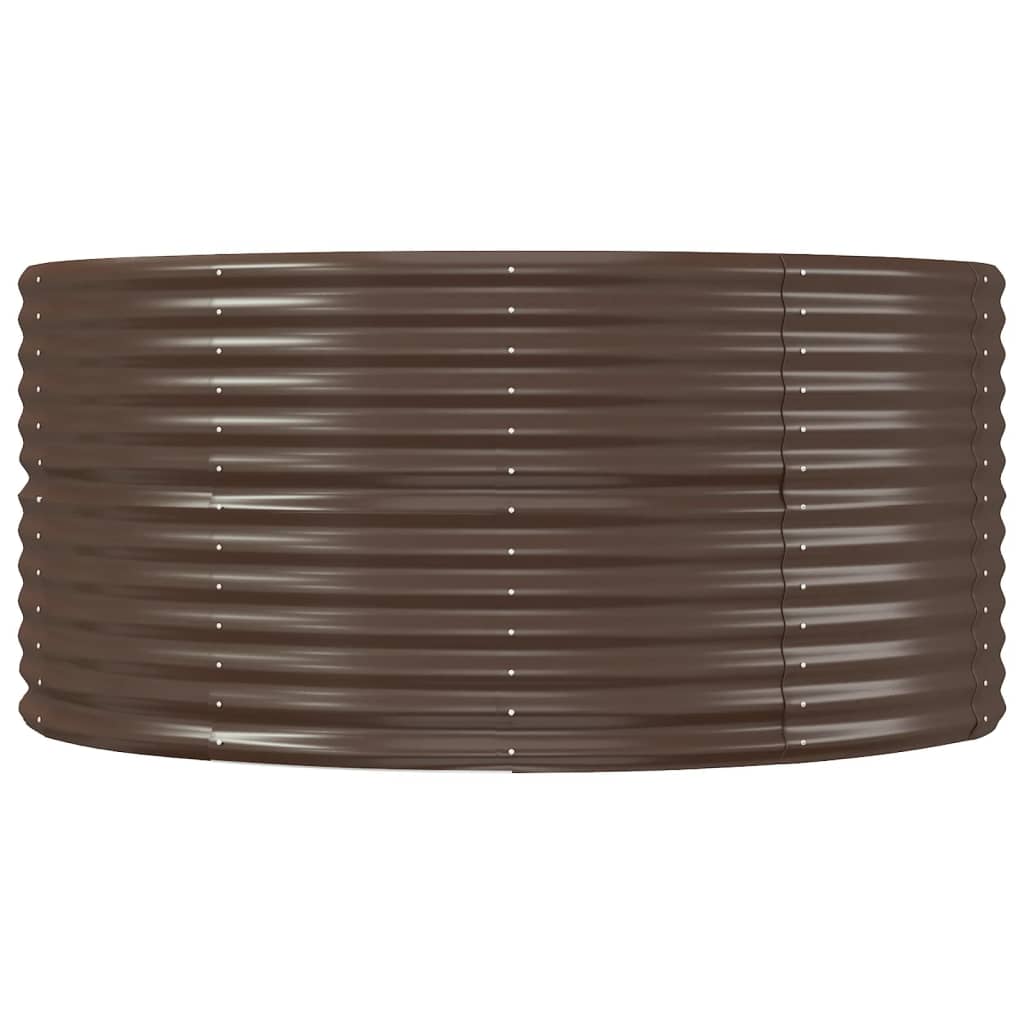 Garden Raised Bed Brown 291x140x68 cm Galvanised Steel