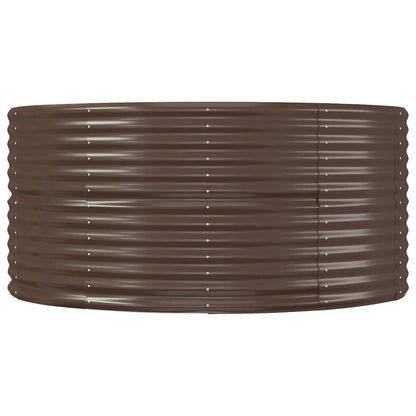Garden Raised Bed Brown 291x140x68 cm Galvanised Steel