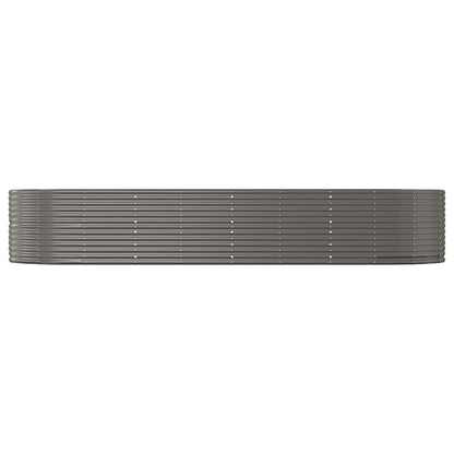 Garden Raised Bed Grey 367x140x68 cm Galvanised Steel