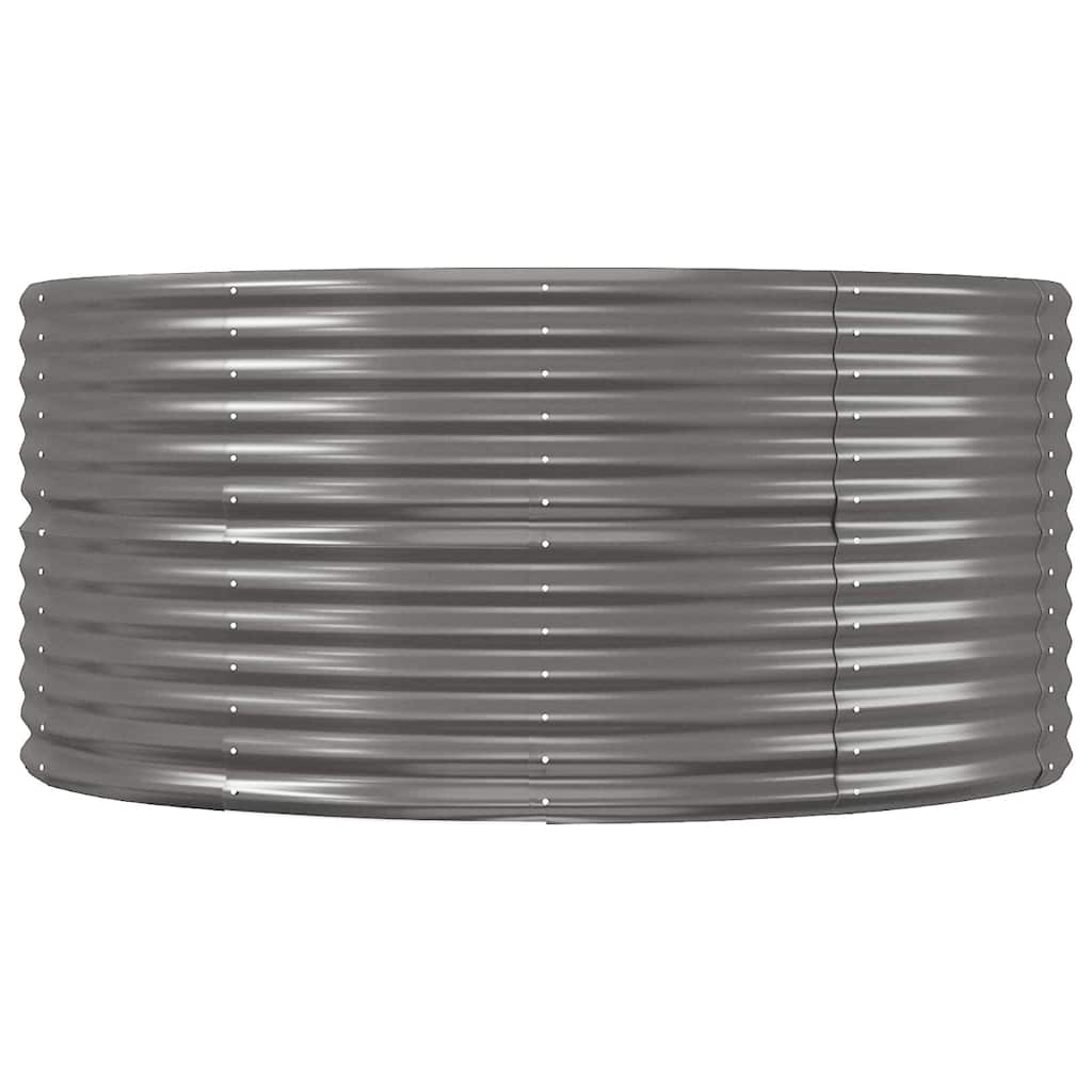 Garden Raised Bed Grey 367x140x68 cm Galvanised Steel