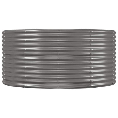 Garden Raised Bed Grey 367x140x68 cm Galvanised Steel
