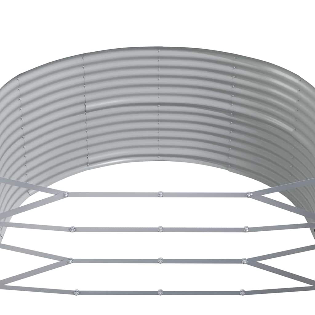 Garden Raised Bed Grey 367x140x68 cm Galvanised Steel