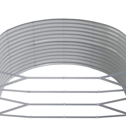 Garden Raised Bed Grey 367x140x68 cm Galvanised Steel