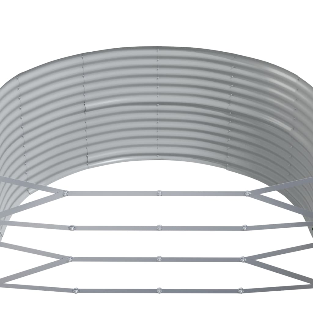 Garden Raised Bed Grey 447x140x68 cm Galvanised Steel