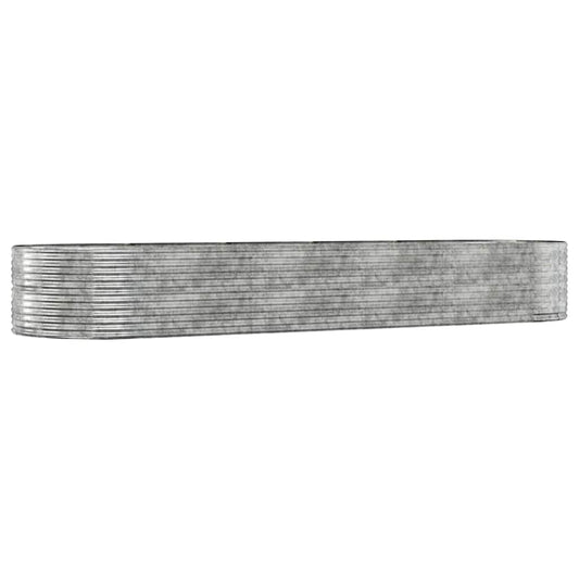 Garden Raised Bed | Silver | Powder-coated steel | Large | Durable