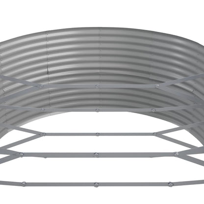 Garden Raised Bed Powder-coated Steel 584x140x68 cm Grey