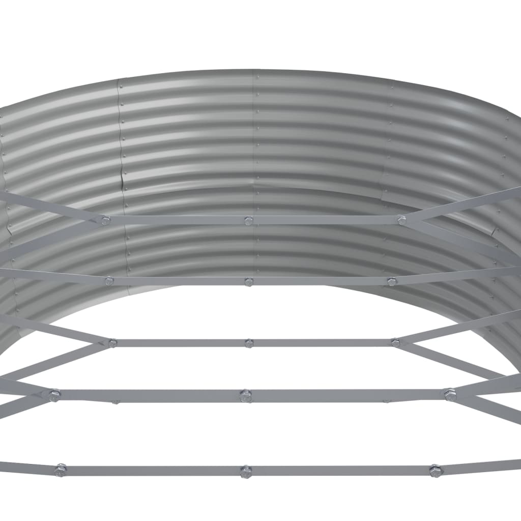 Garden Raised Bed Powder-coated Steel 584x140x68 cm Brown