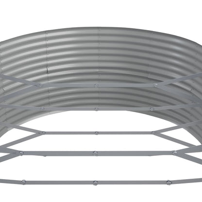 Garden Raised Bed Powder-coated Steel 584x140x68 cm Brown