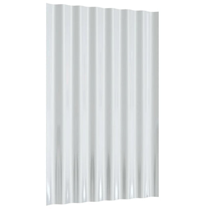 Roof Panels 36 pcs Galvanised Steel Grey 60x36 cm