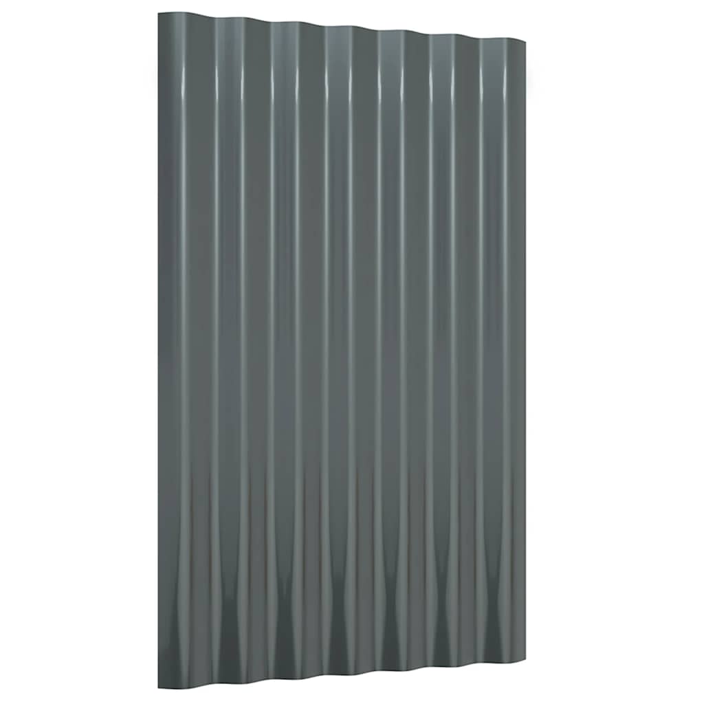 Roof Panels 36 pcs Galvanized Steel Anthracite 23.6"x14.2"