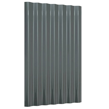 Roof Panels 36 pcs Galvanized Steel Anthracite 23.6"x14.2"