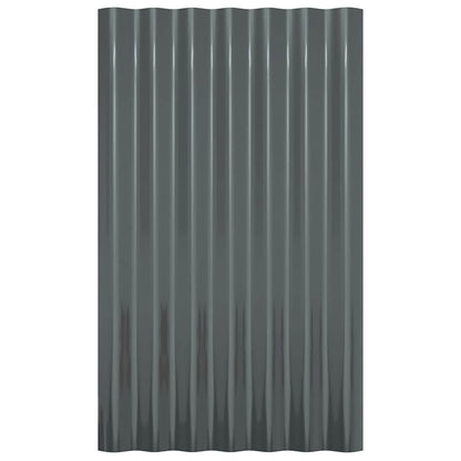 Roof Panels 36 pcs Galvanized Steel Anthracite 23.6"x14.2"