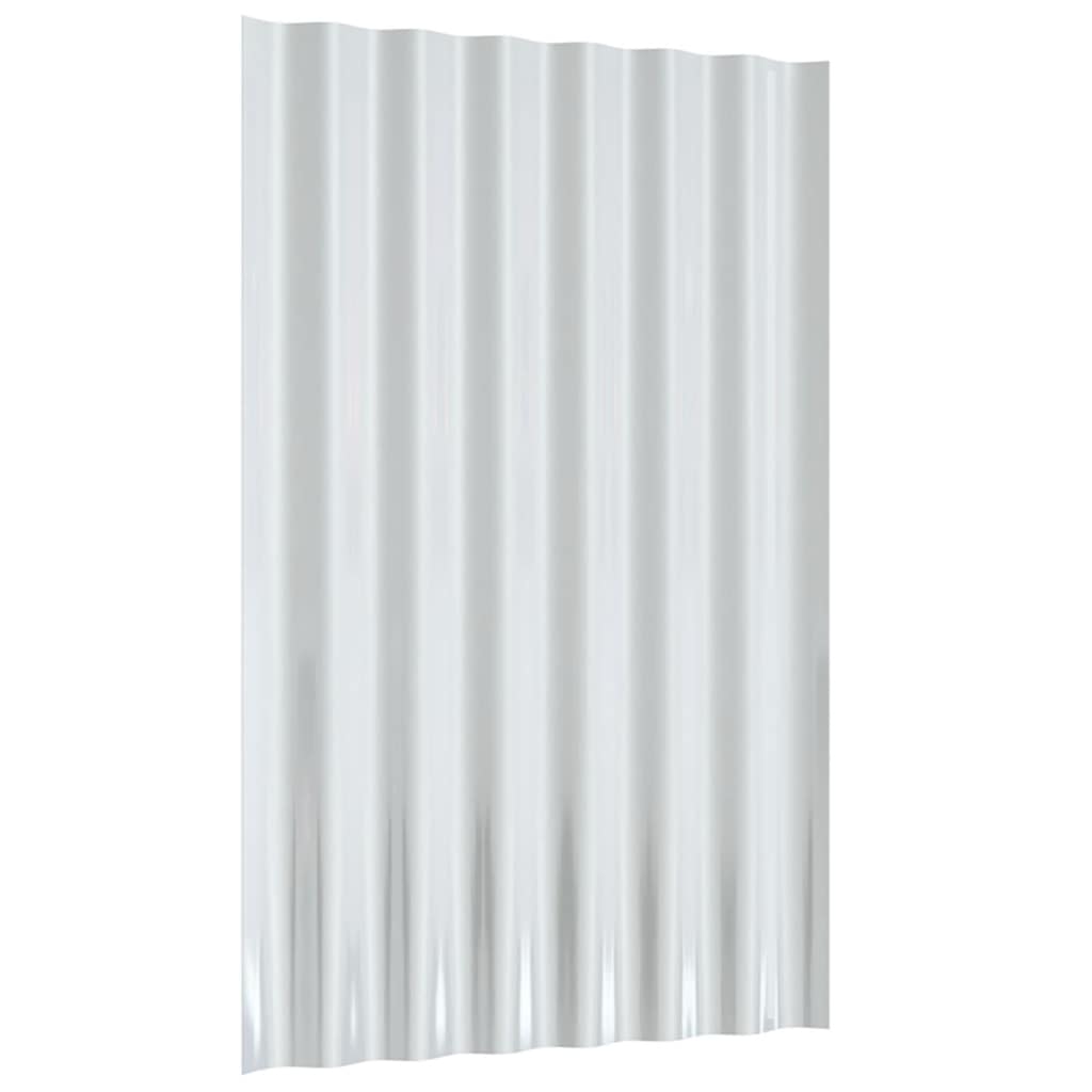 Roof Panels 36 pcs Galvanized Steel Anthracite 23.6"x14.2"