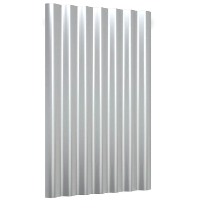 Roof Panels 36 pcs Galvanized Steel Silver 23.6"x14.2