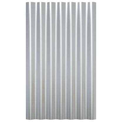 Roof Panels 36 pcs Galvanized Steel Silver 23.6"x14.2