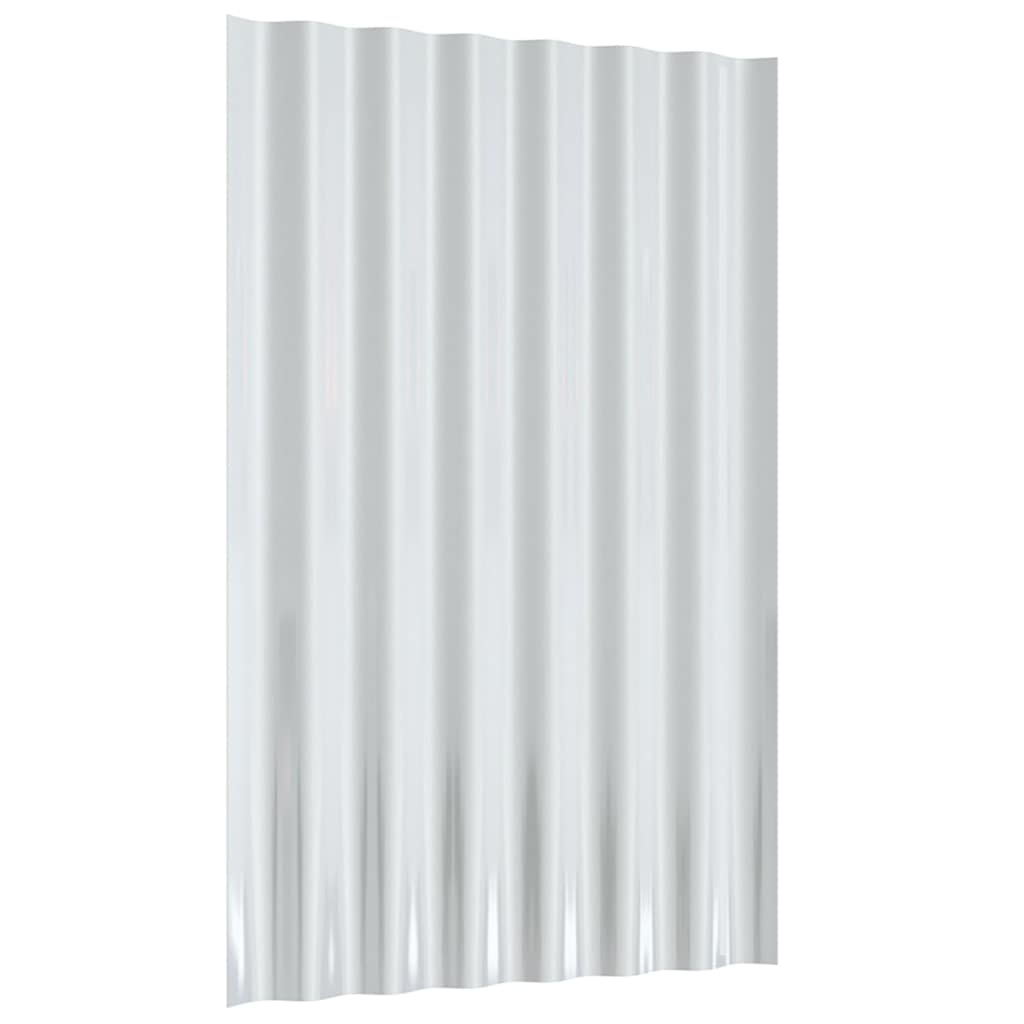 Roof Panels 36 pcs Galvanized Steel Silver 23.6"x14.2