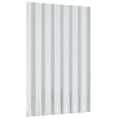 Roof Panels 36 pcs Galvanized Steel Silver 23.6"x14.2