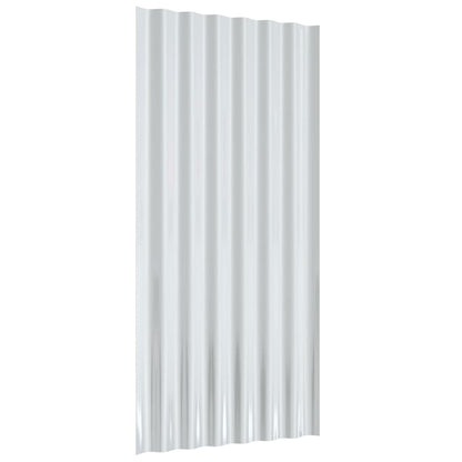 Roof Panels 12 pcs Galvanised Steel Green 80x36 cm