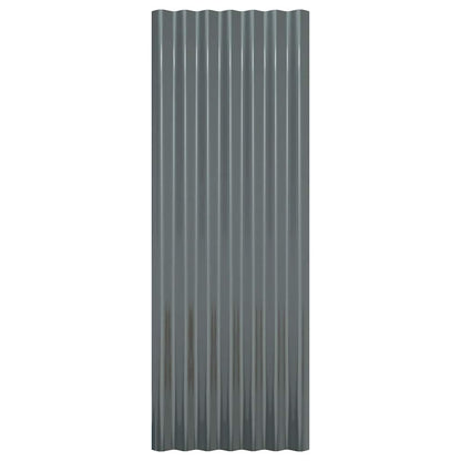 Roof Panels 12 pcs Galvanized Steel Anthracite 39.4"x14.2"