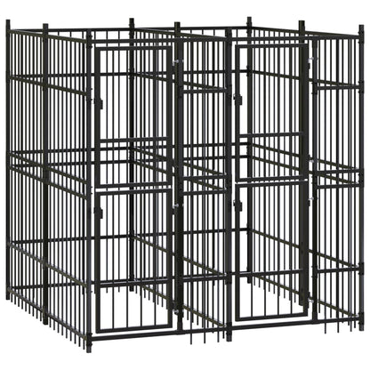 Dog Kennel Black Powder-coated steel Large Durable Dog Kennel