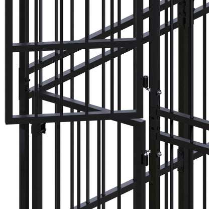 Dog Kennel Black Powder-coated steel Large Durable Dog Kennel