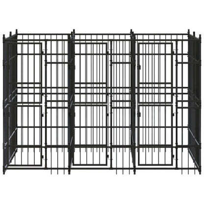 Outdoor Dog Kennel Steel 5.53 m²