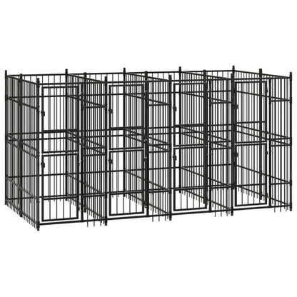 Dog Kennel Black Powder-coated steel Large Durable Dog Kennel