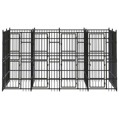 Dog Kennel Black Powder-coated steel Large Durable Dog Kennel