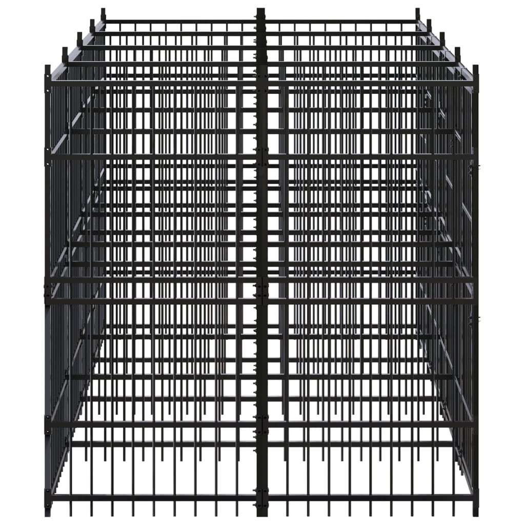 Dog Kennel Black Powder-coated steel Large Durable Dog Kennel