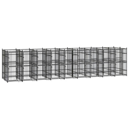 Dog Kennel Black Powder-coated steel Extra Large Durable