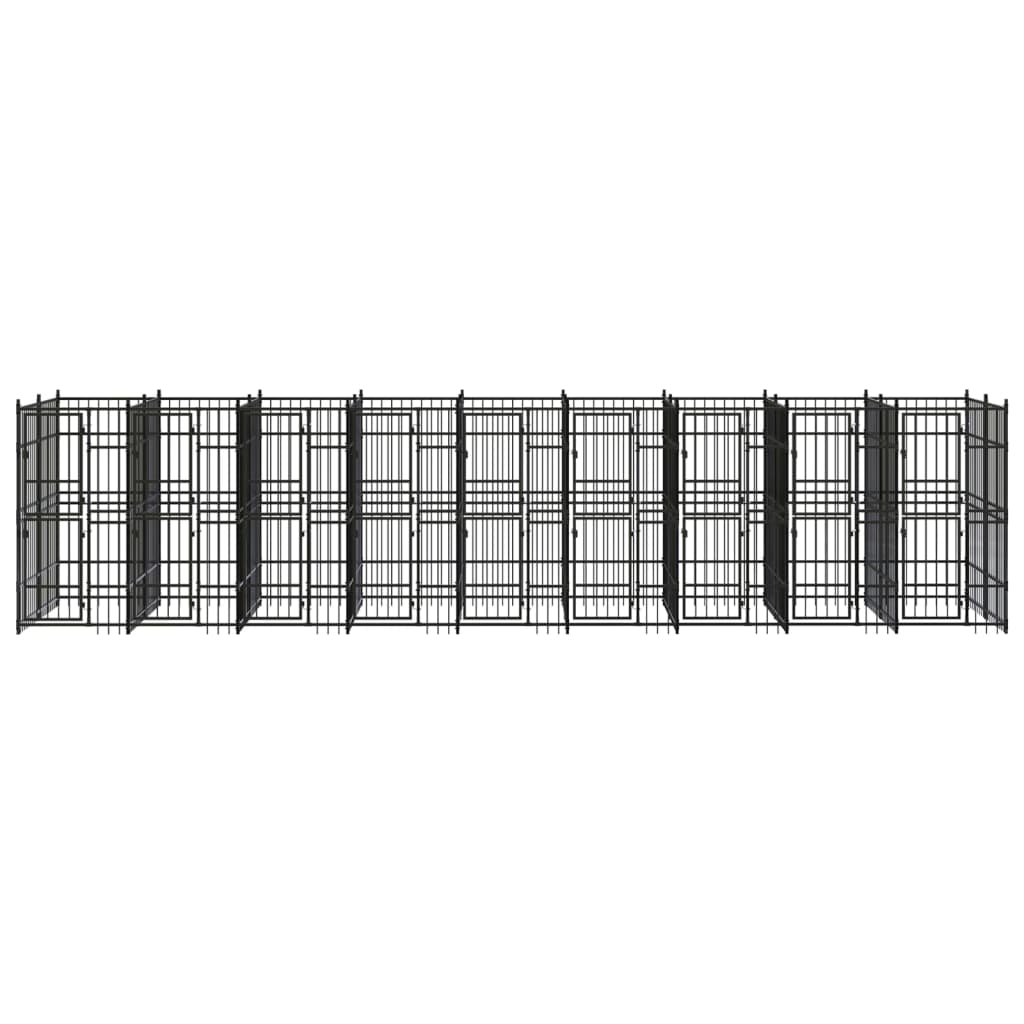 Dog Kennel Black Powder-coated steel Extra Large Durable