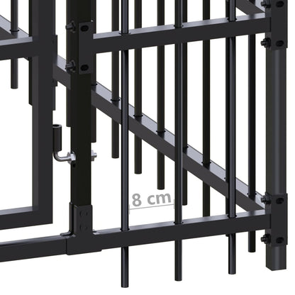 Dog Kennel Black Powder-coated steel Extra Large Durable