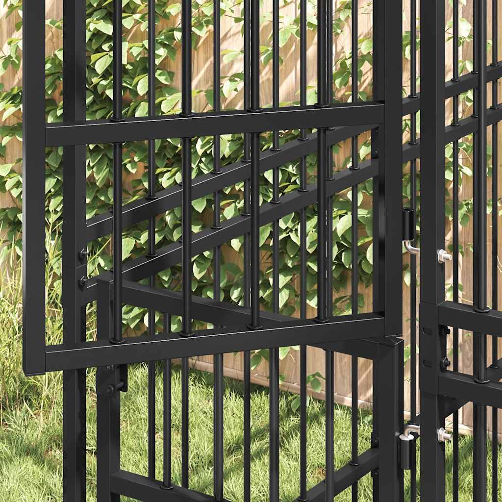 Outdoor Dog Kennel with Roof Steel 99.2 ft²