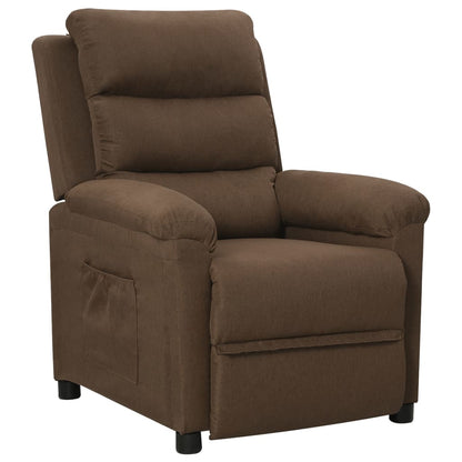 Recliner Chair Brown Fabric